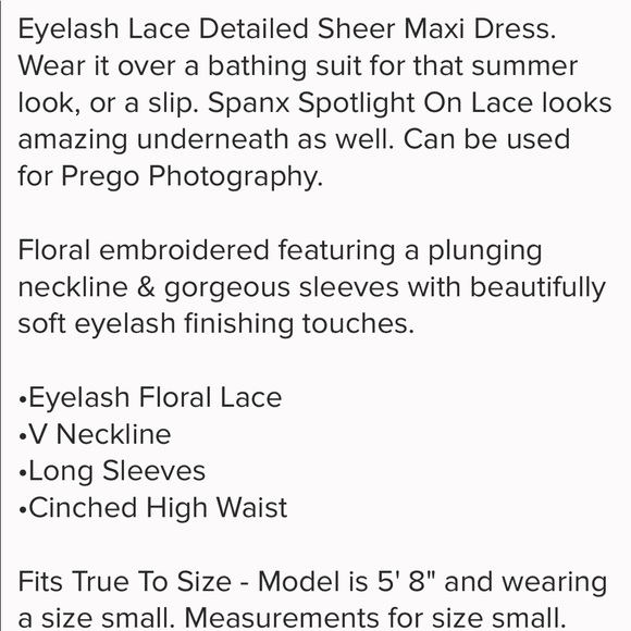 Ivy Leaf Sheer, Subtle, Soft Lash Lace Maxi Dress - Picture 8 of 8